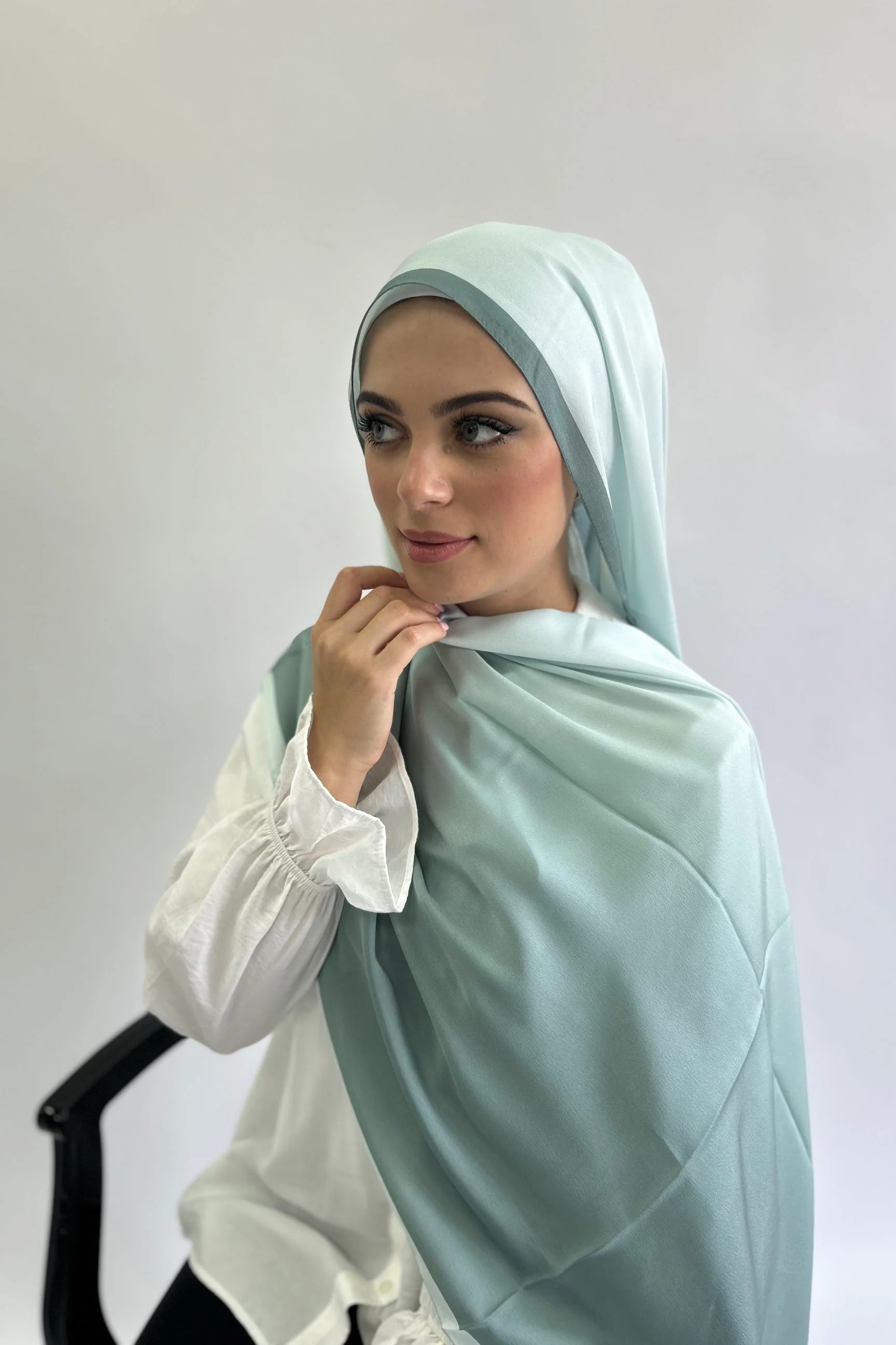 Premium Karaca Ombre Satin  Long Hijab - Image 3